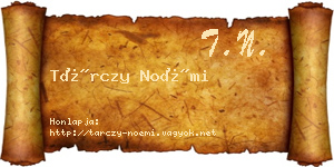 Tárczy Noémi névjegykártya
