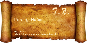 Tárczy Noémi névjegykártya